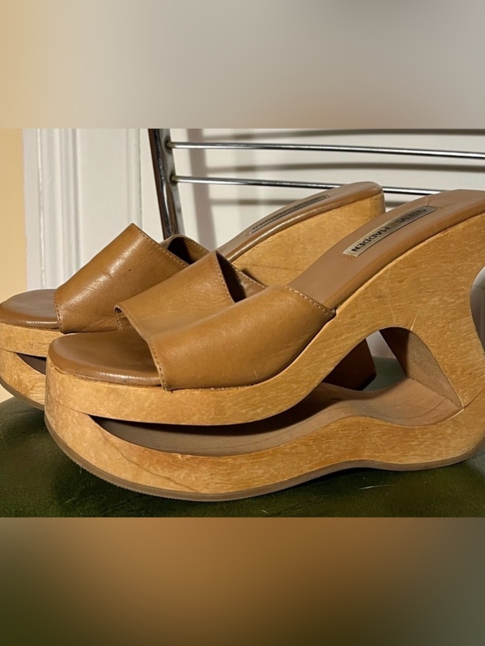 Vintage Wooden Steve Madden Wedge